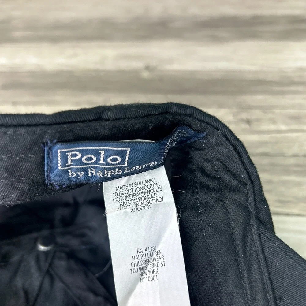 Polo Ralph Lauren Hat Black Red Pony Boys Youth Kids 8 - 20 Cotton Adjustable